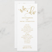 結婚式が書モダン道金ゴールドを跳ね上げる プログラム (正面/裏面)