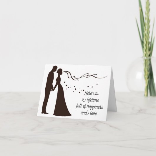 結婚式での幸せと愛の願い カード (正面)