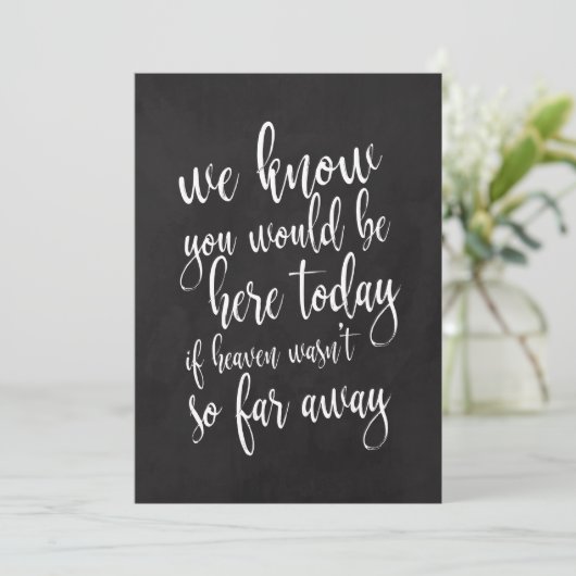 結婚式で使える手頃な価格の黒板メモリアルサイン 招待状 (スタンド正面)