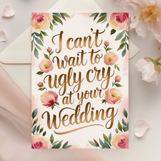 結婚式で大泣きするのが待ちきれない カード