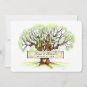 結婚式で家族とラブツリーを招く 招待状 (正面)