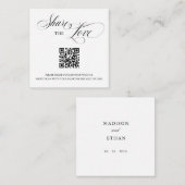 結婚式で愛をシェアするQRコード写真挿入 エンクロージャーカード (正面/裏面)