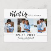 結婚式で我々に会う日付3の写真を保存 ポストカード (正面)