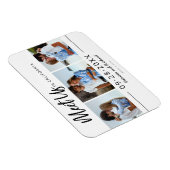 結婚式で我々に会う日付3の写真を保存 マグネット (右側)