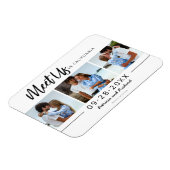 結婚式で我々に会う日付3の写真を保存 マグネット (左側)