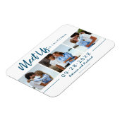 結婚式で我々に会う日付3の写真を保存 マグネット (左側)