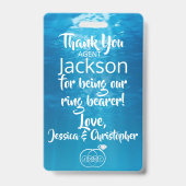 結婚式で指輪を運んで来る人保証バッジ バッジ (裏面)