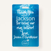 結婚式で指輪を運んで来る人保証バッジ バッジ (裏面)