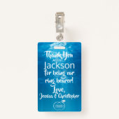 結婚式で指輪を運んで来る人保証バッジ バッジ (裏面クリップ)