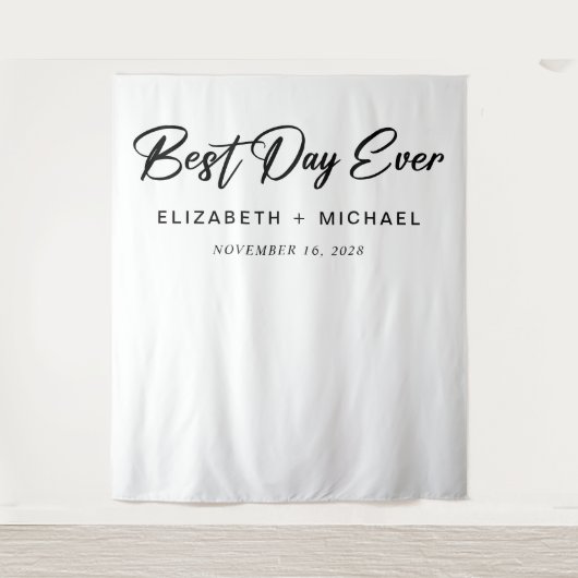 結婚式で最高の1日 フォトブース タペストリー (正面)