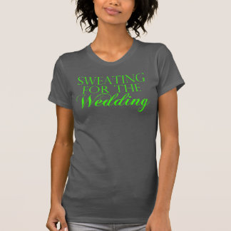 結婚式で汗をかくグリーン&グレー。シングレット Tシャツ