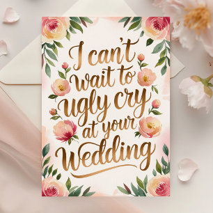 結婚式で汚い泣き方をするのが楽しみなカード サンキューカード