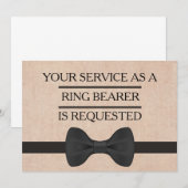 結婚式で男の友達にリングボーイになってもらうお願い 招待状 (正面/裏面)