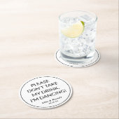 結婚式で私のドリンクを取らないで ラウンドペーパーコースター (インサイチュ)
