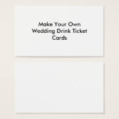 結婚式で自分でドリンクチケットカードを作る (正面&裏面)