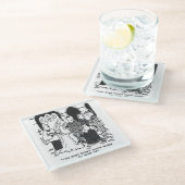 結婚式で花嫁にプロポーズしようとした男 - 面白い ガラスコースター (アングル)