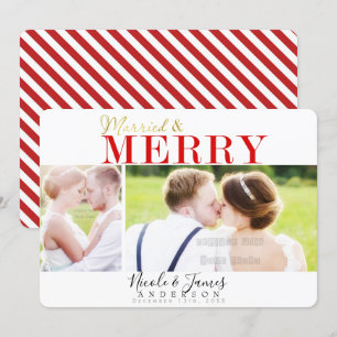 結婚式とクリスマスのハリデイ2枚の写真 招待状