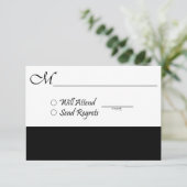 結婚式と卒業式の招待状の出欠確認カード 出欠カード (スタンド正面)