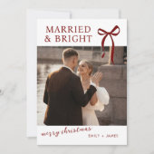 結婚式と輝くクリスマスカード シーズンカード (正面)