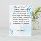 結婚式に出席していただいたお礼のカード サンキューカード (スタンド正面)