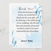 結婚式に出席していただいたお礼のカード サンキューカード (正面/裏面)