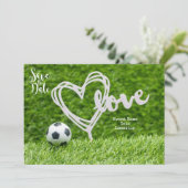 結婚式に対する愛情を持ったサッカーボールがデートを救う 招待状 (スタンド正面)