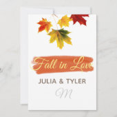 結婚式に彩るビンテージマップルの葉 招待状 (正面)