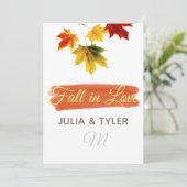 結婚式に彩るビンテージマップルの葉 招待状 (スタンド正面)