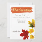 結婚式に彩るビンテージマップルの葉 招待状 (裏面)