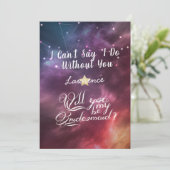 結婚式に私のブライズメイドになってくれる？星空 招待状 (スタンド正面)