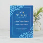 結婚式に花の装飾を添えたエレガントなクラシック 招待状 (スタンド正面)