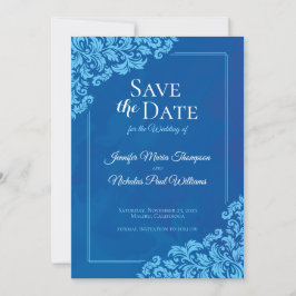 結婚式に花の装飾を添えたエレガントなクラシック 招待状