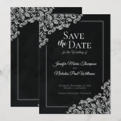 結婚式に華麗なクラシックな花の装飾 招待状 (正面/裏面)