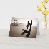 結婚式のお姉さん/おもしろい カード (黄色い花)