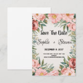 結婚式のお知らせ！日程を保存しよう セーブザデート (正面/裏面)