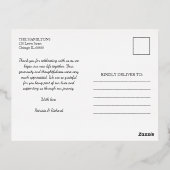 結婚式のお礼の写真 永遠に感謝 箔シーズンポストカード (裏面)