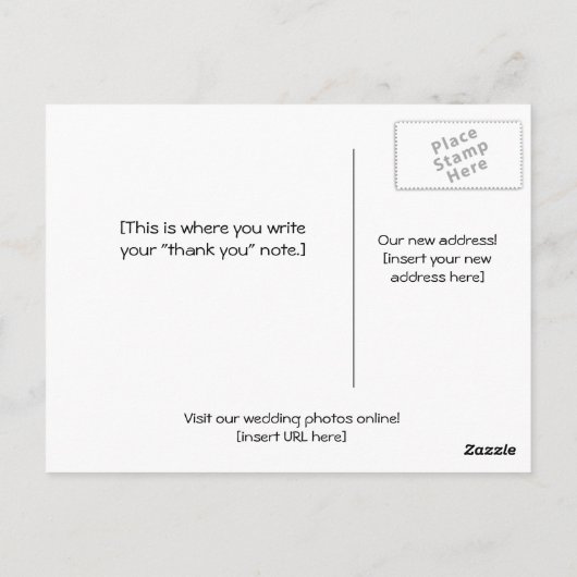 結婚式のお礼はがき ポストカード (裏面)