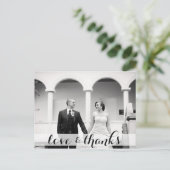 結婚式のお礼はがき、愛と感謝 ポストカード (スタンド正面)