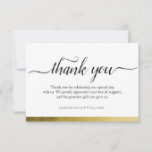 結婚式のお礼ウェディングお礼カード ゴールドホイルカード サンキューカード (正面)