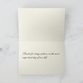 結婚式のお礼カード サンキューカード (内部)