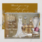 結婚式のお礼カード ブライダルシャワー 招待状 (正面/裏面)