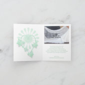 結婚式のお礼カード ペッパーミントの蝶 サンキューカード (内部)