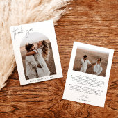 結婚式のお礼カード | ボヘミアンのアーチ写真お礼カード 招待状