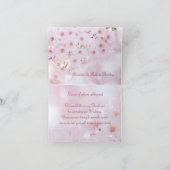 結婚式のお礼カード - 春の桜 サンキューカード (内部)