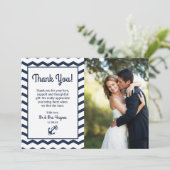 結婚式のお礼カード , 海事用フラットカード サンキューカード (スタンド正面)