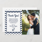 結婚式のお礼カード 海洋風 フラットカード サンキューカード (正面/裏面)