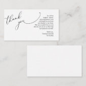 結婚式のお礼カード 現代のロマンチックなテーマ 封入 エンクロージャーカード (正面/裏面)