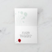 結婚式のお礼カード | 赤いケシの花 サンキューカード (内部)