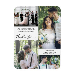 結婚式のお礼フォトコラージュ マグネット
