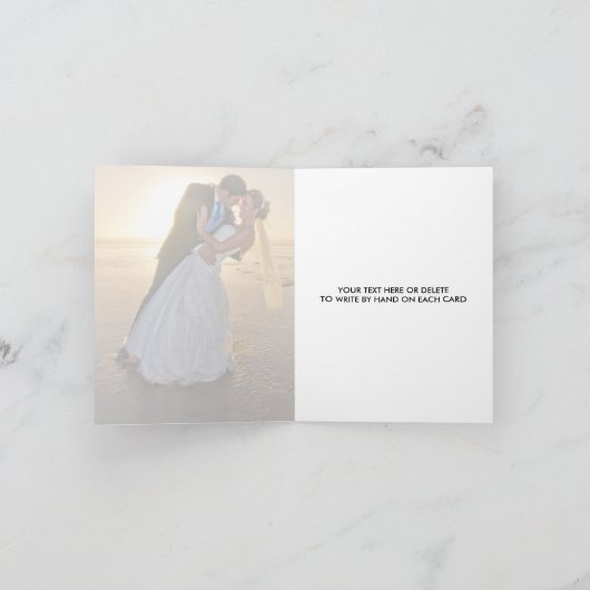 結婚式のお礼フォトメモリーカード サンキューカード (内部)